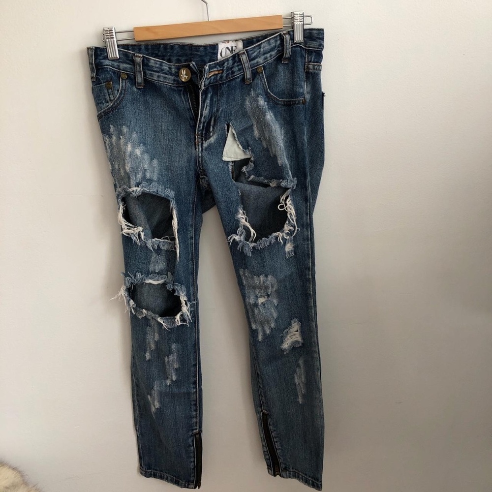 Oneteaspoon distressed freebird jeans
